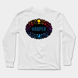 Harper name surrounded by space Long Sleeve T-Shirt